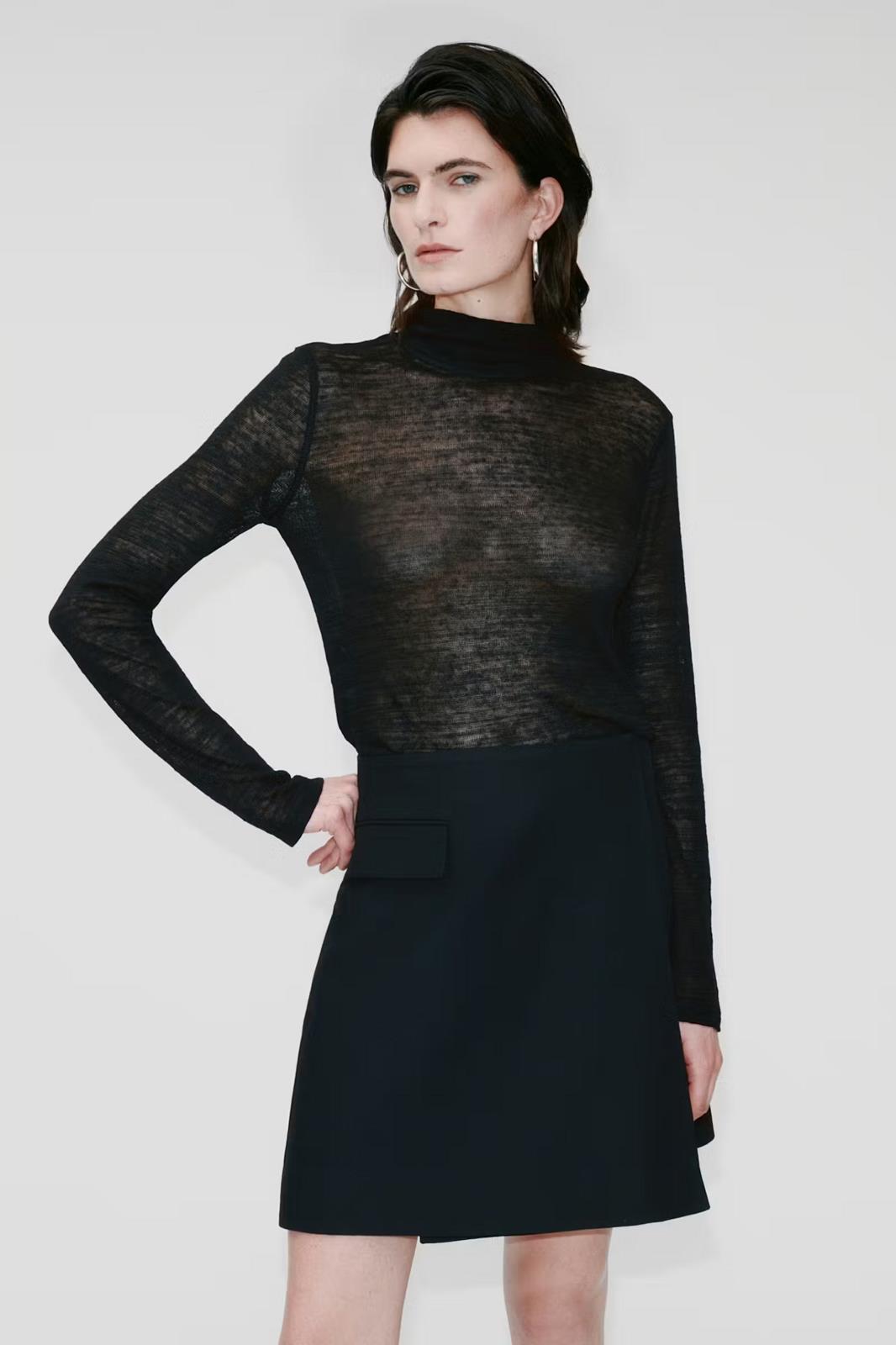 Feline Top Zwart