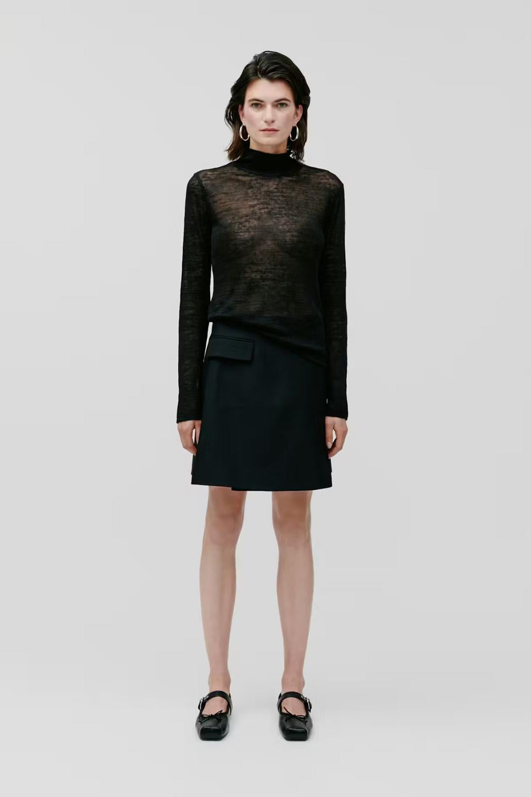 Feline Top Zwart