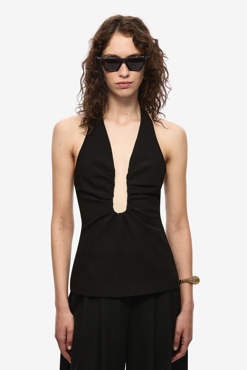 Alusia Silk Top Zwart