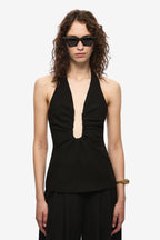 Alusia Silk Top Zwart