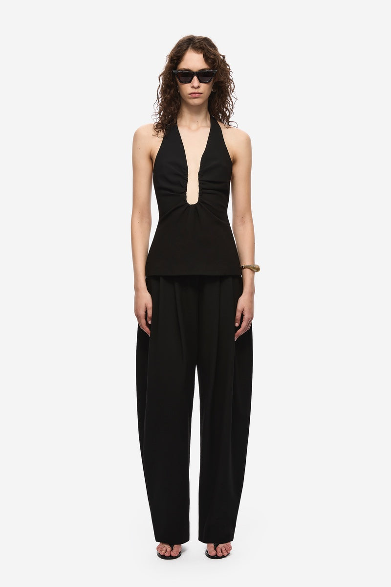 Alusia Silk Top Zwart