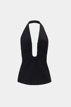 Alusia Silk Top Zwart