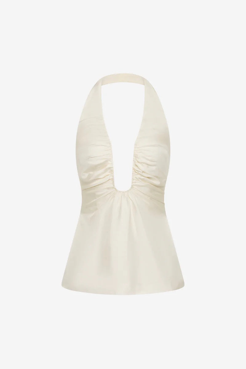 Alusia Silk Top Ecru