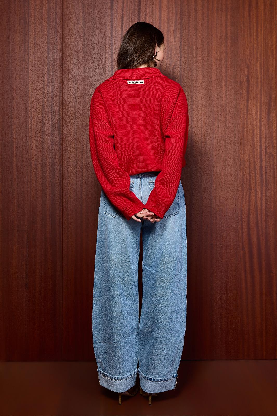 Coco Polo Knit Rood