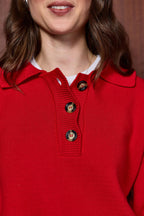Coco Polo Knit Rood