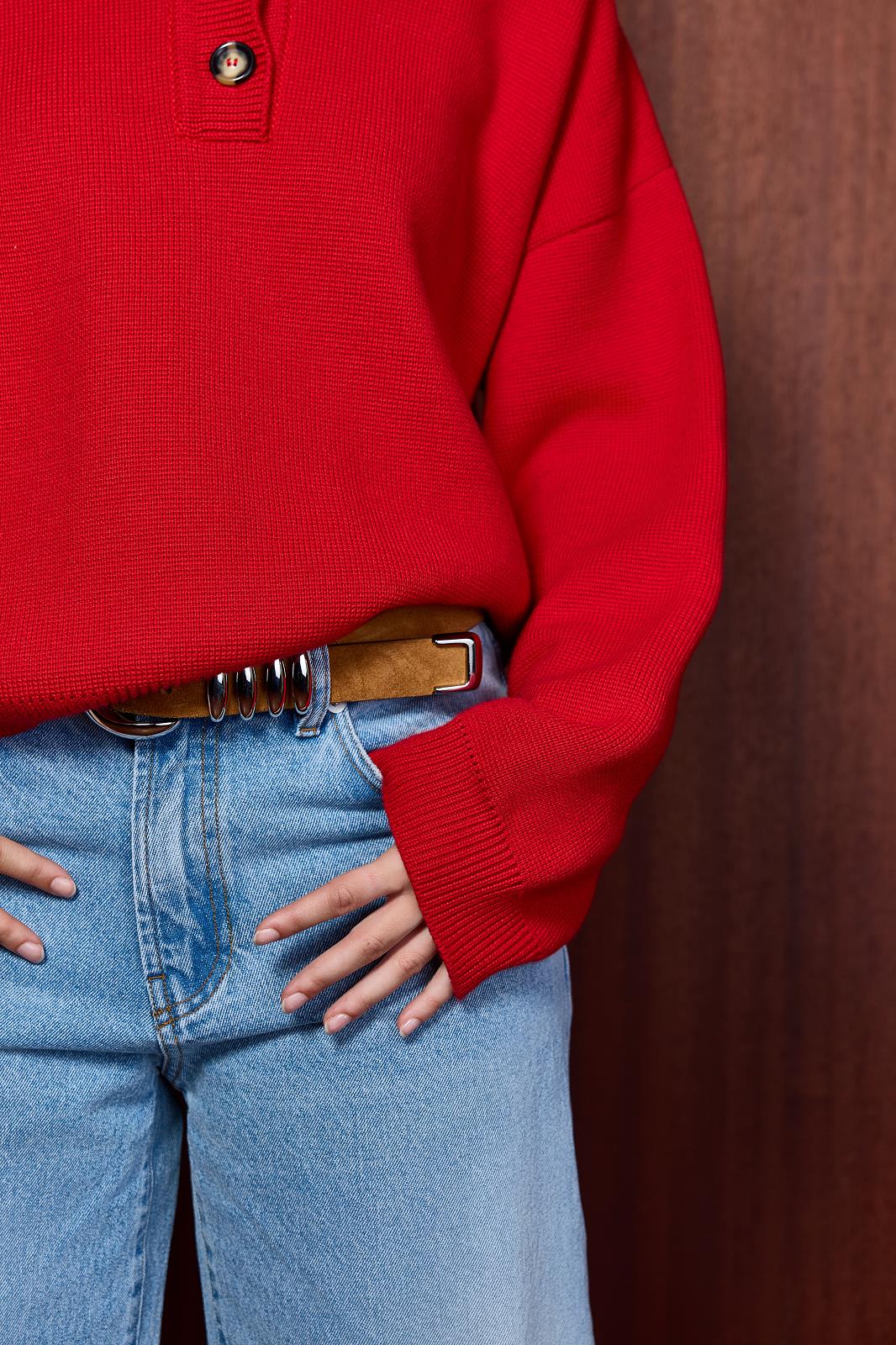 Coco Polo Knit Rood